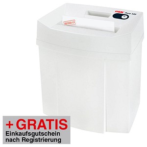 AKTION: HSM Pure 120 Aktenvernichter mit Partikelschnitt + GRATIS Einkaufsgutschein "BestChoice", 25,- Euro nach Registrierung