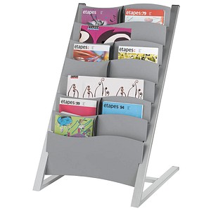 Prospektständer 2860.35 grau DIN A3, DIN A4 14 Fächer