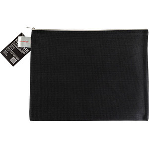 10 x Foldersys Reißverschlussbeutel A4 non-woven-PP opak schwarz