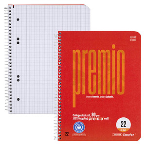 Staufen® Collegeblock Premio kariert DIN A5 ohne Rand, 1 St.