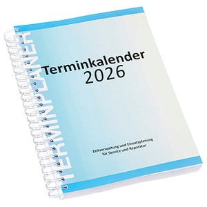 4052301111219 - Buchkalender Werkstatt-Termine 2026 blau