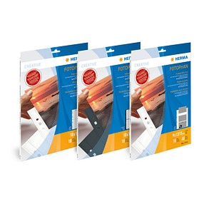 250 HERMA Fotosichthülle Fotophan weiß glänzend und transparent