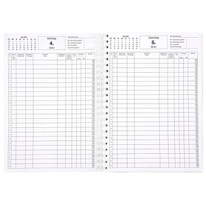 4052301111219 - Buchkalender Werkstatt-Termine 2026 blau 4052301111219 - Buchkalender Werkstatt-Termine 2026 blau