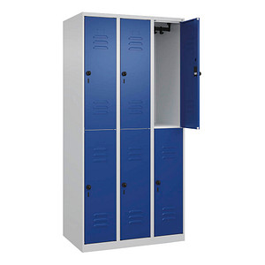 4067521357941 - Spind Classic Plus lichtgrau enzianblau 080300-30-S10003 6 Schließfächer 900 x 500 x 1850 cm 4067521357941 C+P-Möbel 4067521357941 - Spind Classic Plus lichtgrau enzianblau 080300-30-S10003 6 Schließfächer 900 x 500 x 1850 cm 4067521357941 C+P-Möbel