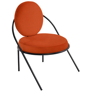 meet powered by PAPERFLOW Sessel SATURNE rost schwarz Kunstleder 70,0 x 73,0 x 88,0 cm, 1 St.
