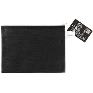 10 x Foldersys Reißverschlussbeutel A5 non-woven-PP opak schwarz