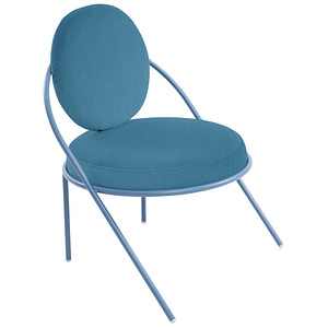 meet powered by PAPERFLOW Sessel SATURNE blau Kunstleder 70,0 x 73,0 x 88,0 cm, 1 St.