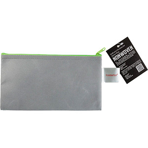 10 x Foldersys Reißverschlussbeutel DINlang non-woven-PP opak hellgrau