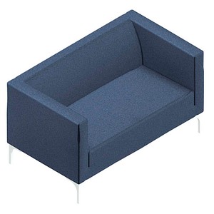 8056457075353 - 2-Sitzer Sofa Arte blau weiß Stoff 8056457075353 - 2-Sitzer Sofa Arte blau weiß Stoff