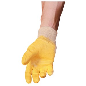 unisex Arbeitshandschuhe Nitril Grip gelb Größe XL 12 Paar