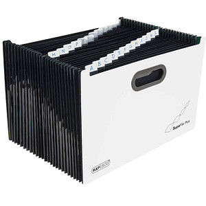 5018505035903 - SupaFile Fächermappe 26 Taschen DIN A4 PP (Polypropylen) Blanko Schwarz Weiß 1622
