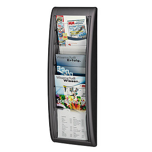 3660141133271 - Paperflow - Prospekthalter Quickfit 227 x 65 x 95 cm (b x h x t) din A5 Polystyrol anthrazit 5 Fächer 3660141133271 - Paperflow - Prospekthalter Quickfit 227 x 65 x 95 cm (b x h x t) din A5 Polystyrol anthrazit 5 Fächer