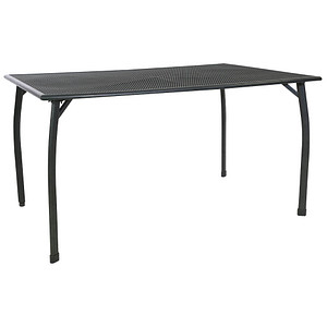 4009977985859 - Greemotion Gartentisch Tisch Toulouse 140 x 74 x 90 cm Grau Metall