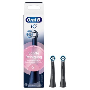 8700216373838 - Braun Oral-B IO 2er Ersatzbürste Sanfte Reinigung schwarz 373838