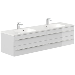 4251982676677 - POSSEIK Waschbecken mit Unterschrank GEANT 180 weiß glanz 1800 x 496 x 440 cm