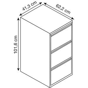5020073708431 - BISLEY LIGHT Hängeregistraturschrank verkehrsweiß 3 Schubladen 413 x 622 x 1016 cm 5020073708431 - BISLEY LIGHT Hängeregistraturschrank verkehrsweiß 3 Schubladen 413 x 622 x 1016 cm