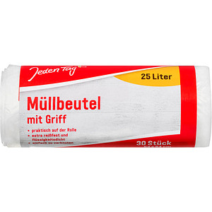 4306188378518 - Müllbeutel 14431258 transparent 25 Liter mit Griff 4306188378518 30 Stück