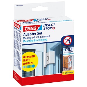 Image of tesa Klemmscharnier für Fliegengitter Insect Stop Falt Adapter Set weiß