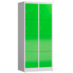 4061815858008 - Schließfachschrank ClassiX gelbgrün lichtgrau X-523425 8 Schließfächer 800 x 500 x 1800 cm 4061815858008 LÜLLMANN