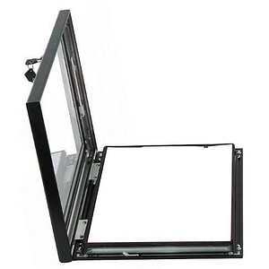 4250504568025 - Schaukasten grau 1x DIN A4 4250504568025 LMG