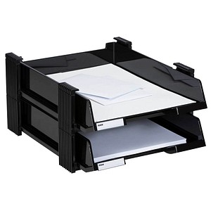 Briefablagen-Set Duett schwarz DIN C4
