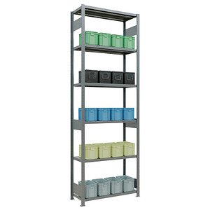 4004514282729 - Schulte Lagertechnik Fachbodenregal-Stecksystem MULTIplus 250 Grundregal Längenriegel 3000x1000x400 mm 7 Böden verzinkt 4004514282729 - Schulte Lagertechnik Fachbodenregal-Stecksystem MULTIplus 250 Grundregal Längenriegel 3000x1000x400 mm 7 Böden verzinkt
