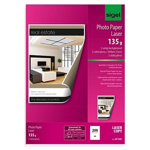 SIGEL Fotopapier LP341 DIN A4 hochglänzend 135 g/qm 200 Blatt