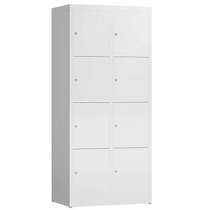 4061815858022 - Schließfachschrank ClassiX signalweiß X-523427 8 Schließfächer 800 x 500 x 1800 cm 4061815858022 LÜLLMANN