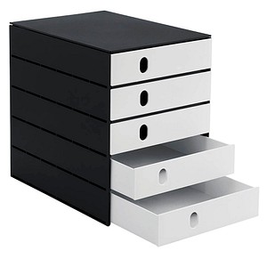 Schubladenbox styroval PRO weiß DIN C4 mit 5 Schubladen