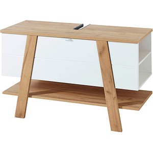 Waschbeckenunterschrank NOVOLINO weiß, braun/weiß, braun