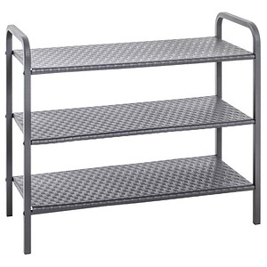 HAKU Möbel Schuhregal grau 3 Fachböden