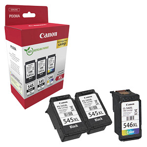 Canon PG-545XLx2/CL-546XL  schwarz, color Druckköpfe, 3er-Set