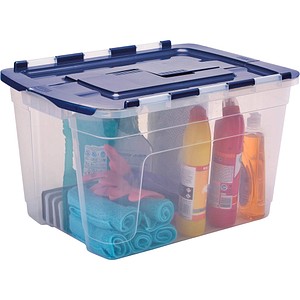 0043859804887 - 3 Aufbewahrungsboxen 550 l transparent blau 430 x 590 x 350 cm 0043859804887 3 Stück