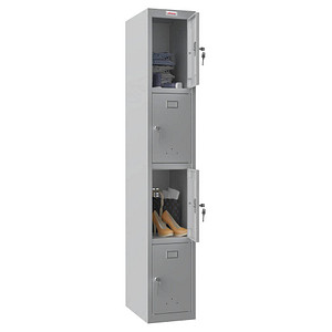 Phoenix Safe Spind grau PL1430GGK, 4 Schließfächer 30,0 x 50,0 x 183,0 cm 5032548008212 Phoenix Safe