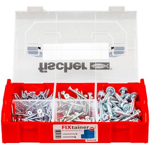 4048962365498 - fischer FixTainer 553347 Dübel mit Schrauben Ø 45 5 mm 40 50 mm 210 Stück