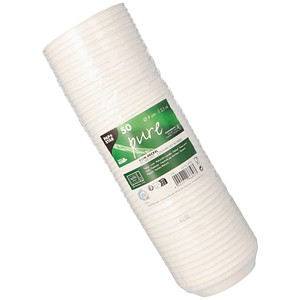 4002911668573 - Deckel pure mikrowellengeeignet Zuckerrohr rund 9 x 25 cm weiß 4002911668573 50 Stück