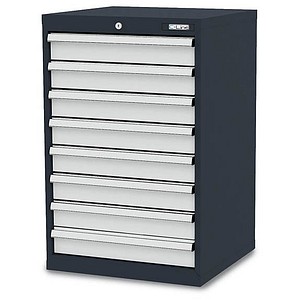 Simplaflex® Systemeinrichter C-Line Schubladenschrank anthrazit 8 Schubladen 60,0 x 57,5 x 92,0 cm, 1 St.