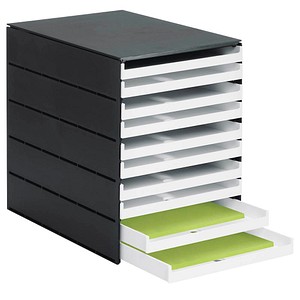 Schubladenbox styroval PRO weiß DIN C4 mit 10 Schubladen