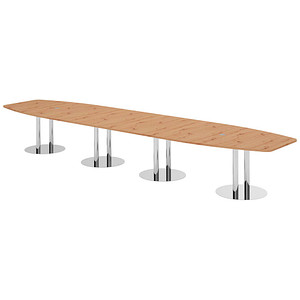 4032062315811 - HAMMERBACHER Konferenztisch KT52S asteiche Tonnenform Rundrohr chrom 5200 x 850 - 1300 x 740 cm 4032062315811 - HAMMERBACHER Konferenztisch KT52S asteiche Tonnenform Rundrohr chrom 5200 x 850 - 1300 x 740 cm