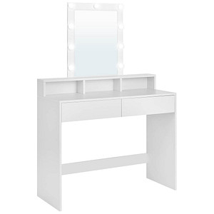 0194343184784 - Schminktisch weiß rechteckig Wangen-Gestell weiß 1000 x 400 x 1450 cm 0194343184784 VASAGLE 0194343184784 - Schminktisch weiß rechteckig Wangen-Gestell weiß 1000 x 400 x 1450 cm 0194343184784 VASAGLE