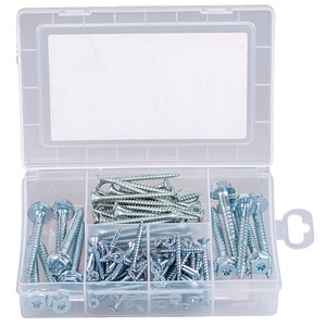 4048962365504 - fischer Schraubenset MEISTER-BOX Dübelschrauben Kunststoff mit transparentem Deckel ab 2 Stk 112-teilig