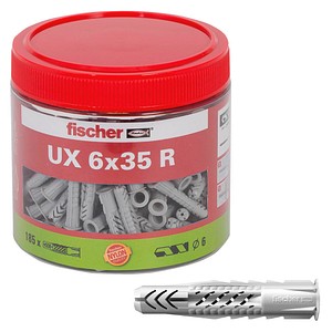 4048962207354 - fischer UX 6x35 R 531027 Universaldübel-Sortiment Ø 6 mm x 35 mm 185 Stück