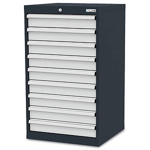 4057211000103 - C-Line Schubladenschrank anthrazit 9 Schubladen 600 x 575 x 1020 cm