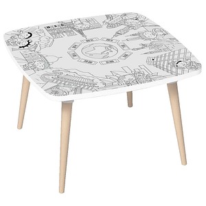 3660141957716 - Kids Monument Maltisch Holz weiß 600 x 600 x 460 cm  3660141957716 PAPERFLOW