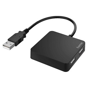 hama USB-Hub 4-fach schwarz