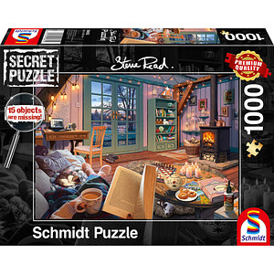 4001504596552 - SCHMIDT SPIELE (UE) Im Ferienhaus 1000 Teile 59655 Schmidt Premium Secret Erwachsenenpuzzle