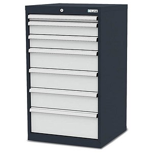 Simplaflex® Systemeinrichter C-Line Schubladenschrank anthrazit 7 Schubladen 60,0 x 57,5 x 102,0 cm, 1 St.
