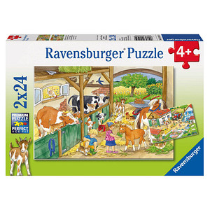 4005556091959 - Ravensburger Kinderpuzzle - 09195 Fröhliches Landleben - Puzzle für Kinder ab 4 Jahren mit 2x24 Teilen 4005556091959 - Ravensburger Kinderpuzzle - 09195 Fröhliches Landleben - Puzzle für Kinder ab 4 Jahren mit 2x24 Teilen