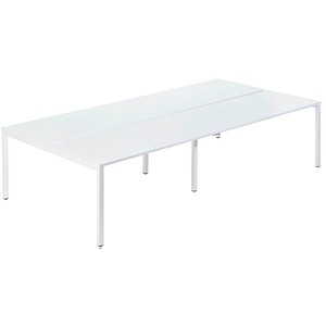3660141254938 - Doppelschreibtisch easyDesk B4P80X1601313 75cm (H) 320cmx166cm (BxT) rechteckig weiß   Weiß 3660141254938 PAPERFLOW