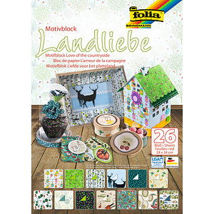 folia Motivblock Landliebe farbsortiert 80/270 g/qm 26 St.